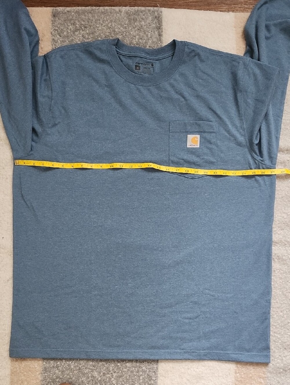 Lot of 2 Carhartt Long Sleeve Pocket T-Shirts Heather Blue Mens XL NWOT - Picture 9 of 10